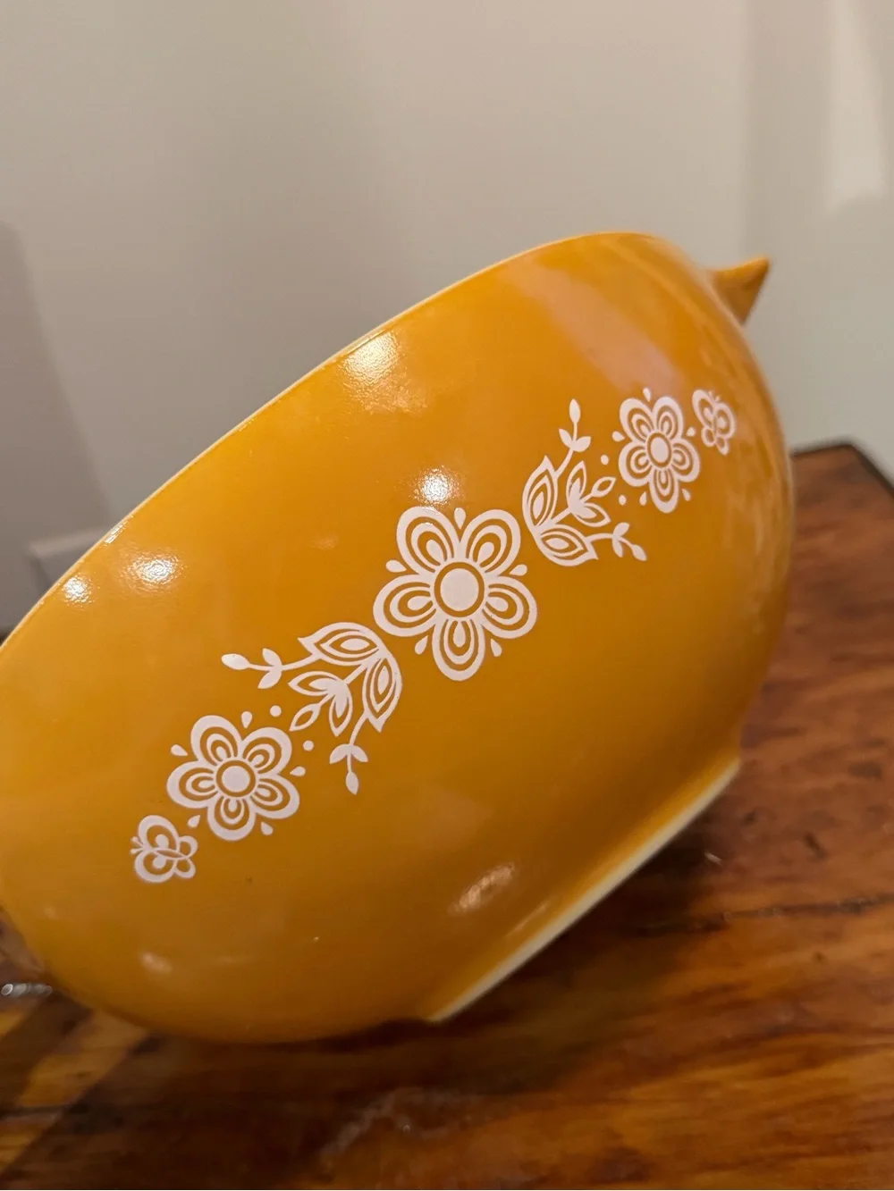 Pyrex Vintage Yellow Mixing Bowl Glass